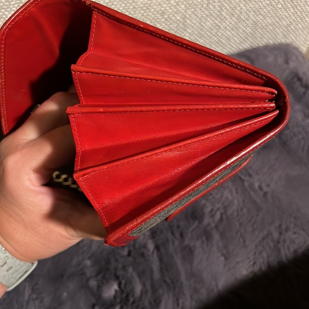 Authentic Fendi clutch WOC leopard red - Picture 15 of 17